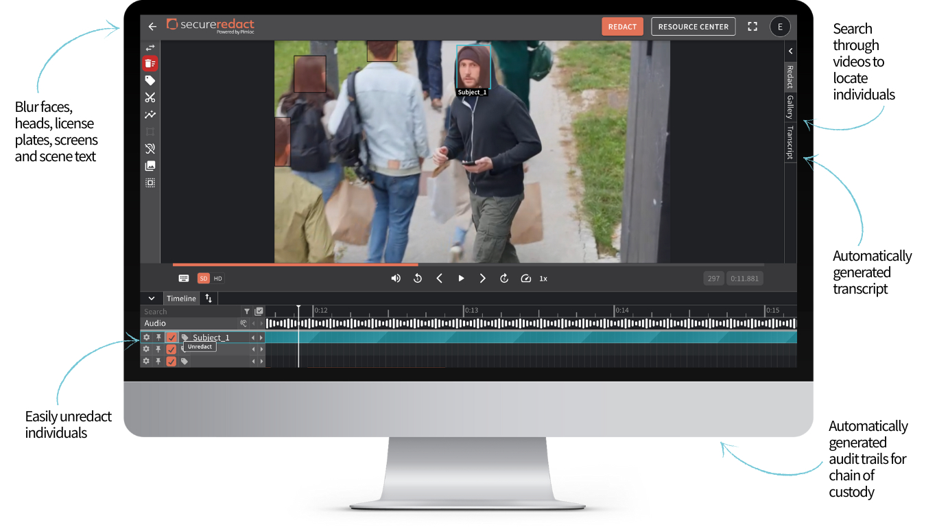 The Secure Redact Platform: All-in-one audio and video redaction software with advanced AI capabilities