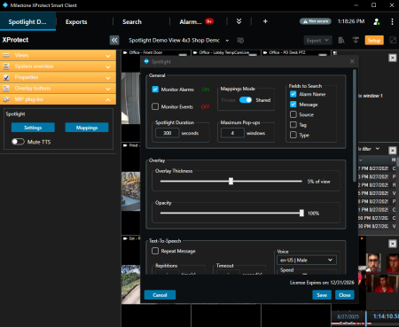 Spotlight plug-in Settings Spotlight plug-in Settings